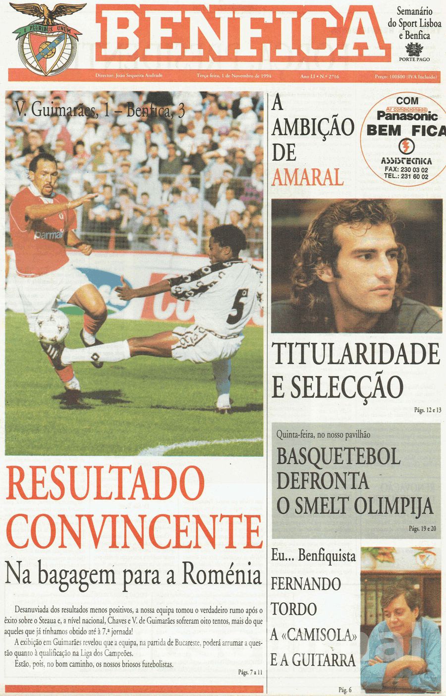 jornal o benfica 2716 1994-11-01
